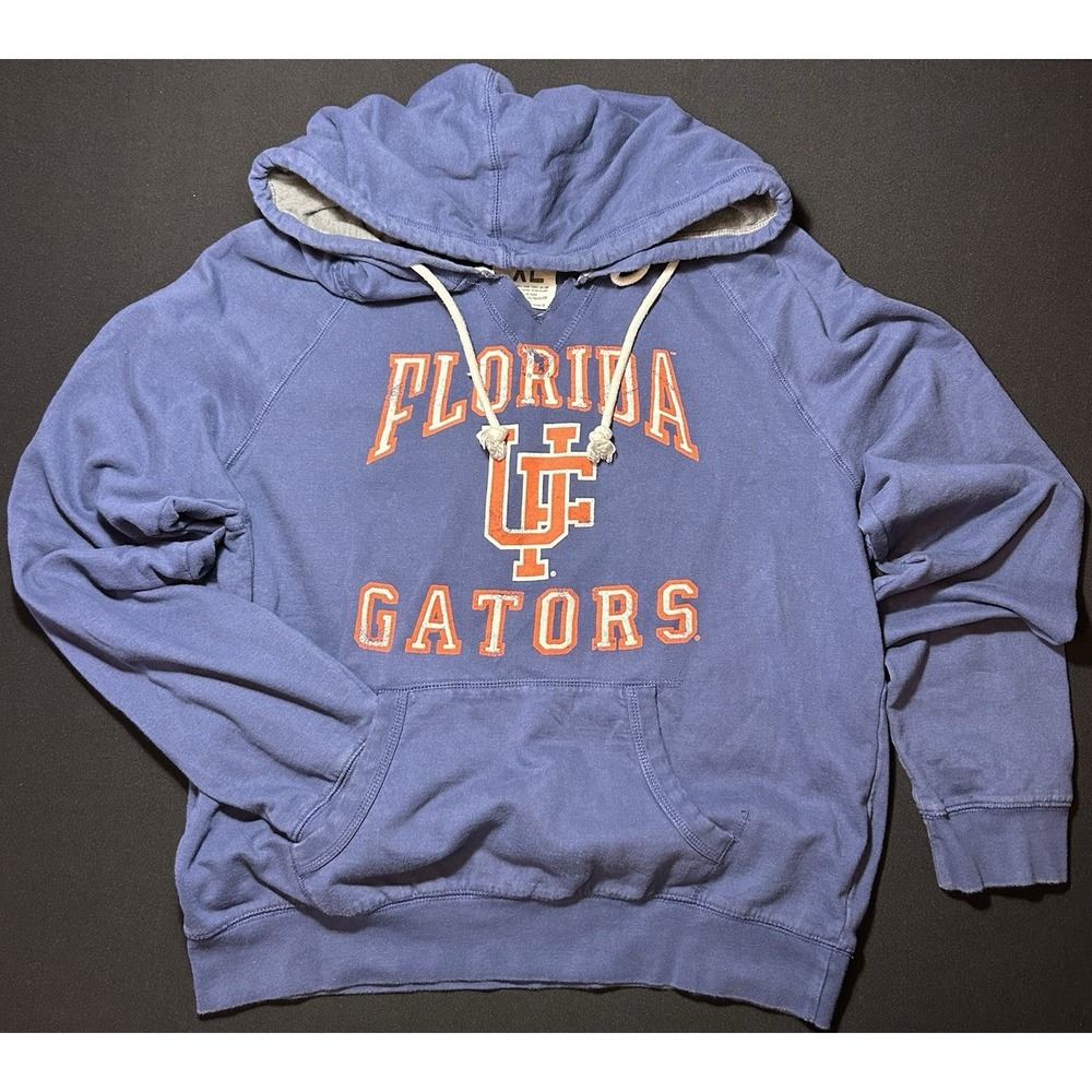 College Vault NCAA Florida Gators Blue Orange Pullover Hoodie XL RN94689